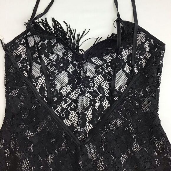Lovers+Friends Black Mesh Second Nature Lace Body Suit Size S - Picture 6 of 12